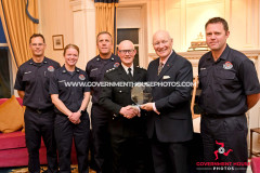 The Isle of Man Fire and Rescue Service annual medal presentation at Government House - the Project of the Year award presented to the team behind the breathing apparatus implementation project