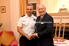 The Isle of Man Fire and Rescue Service annual medal presentation at Government House - the ‘Spirit of the Service’ award presented to Matt Tyrer
