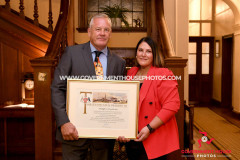 The Isle of Man Fire and Rescue Service annual medal presentation at Government House - firefighter Floyd Askin, recently retired after 23 years of service