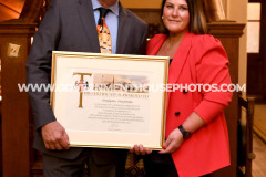 The Isle of Man Fire and Rescue Service annual medal presentation at Government House - firefighter Floyd Askin, recently retired after 23 years of service
