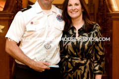 The Isle of Man Fire and Rescue Service annual medal presentation at Government House - the ‘Spirit of the Service’ award presented to Matt Tyrer