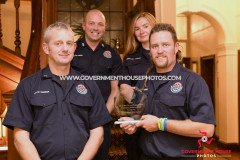 The Isle of Man Fire and Rescue Service annual medal presentation at Government House - the fundraising initiative award presented to Kirk Michael Fire Station