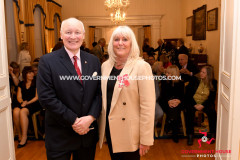 MBE Investiture for Julie Stokes at Government House, Isle of Man -