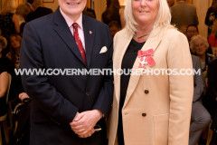 MBE Investiture for Julie Stokes at Government House, Isle of Man -