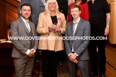MBE Investiture for Julie Stokes at Government House, Isle of Man -
