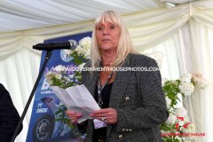 A reception at Government House for the Manx Grand Prix and Mannin Cancers’ ‘Wheelie Good Cause’ - pictured is Julie Stokes