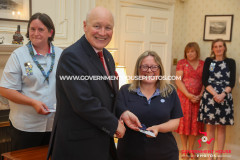 Reception for the 110th Anniversary of Girl Guiding & the 75th Anniversary of the Trefoil Guild, Government House, Douglas, Isle of Man. Photo by Callum Staley (CJS Photography)