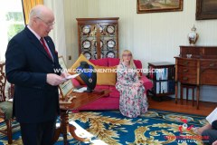 27/04/2026: Swearing in of Mrs Claire Whiteway as Captain of the Parish of Arbory, Government House, Douglas, Isle of Man. PICTURE BY DAVE KNEEN/WWW.GOVERNMENTHOUSEPHOTOS.COM