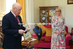 27/04/2026: Swearing in of Mrs Claire Whiteway as Captain of the Parish of Arbory, Government House, Douglas, Isle of Man. PICTURE BY DAVE KNEEN/WWW.GOVERNMENTHOUSEPHOTOS.COM