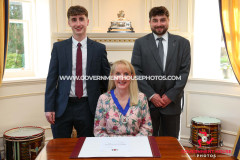 27/04/2026: Swearing in of Mrs Claire Whiteway as Captain of the Parish of Arbory, Government House, Douglas, Isle of Man. PICTURE BY DAVE KNEEN/WWW.GOVERNMENTHOUSEPHOTOS.COM