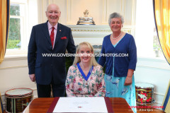 27/04/2026: Swearing in of Mrs Claire Whiteway as Captain of the Parish of Arbory, Government House, Douglas, Isle of Man. PICTURE BY DAVE KNEEN/WWW.GOVERNMENTHOUSEPHOTOS.COM