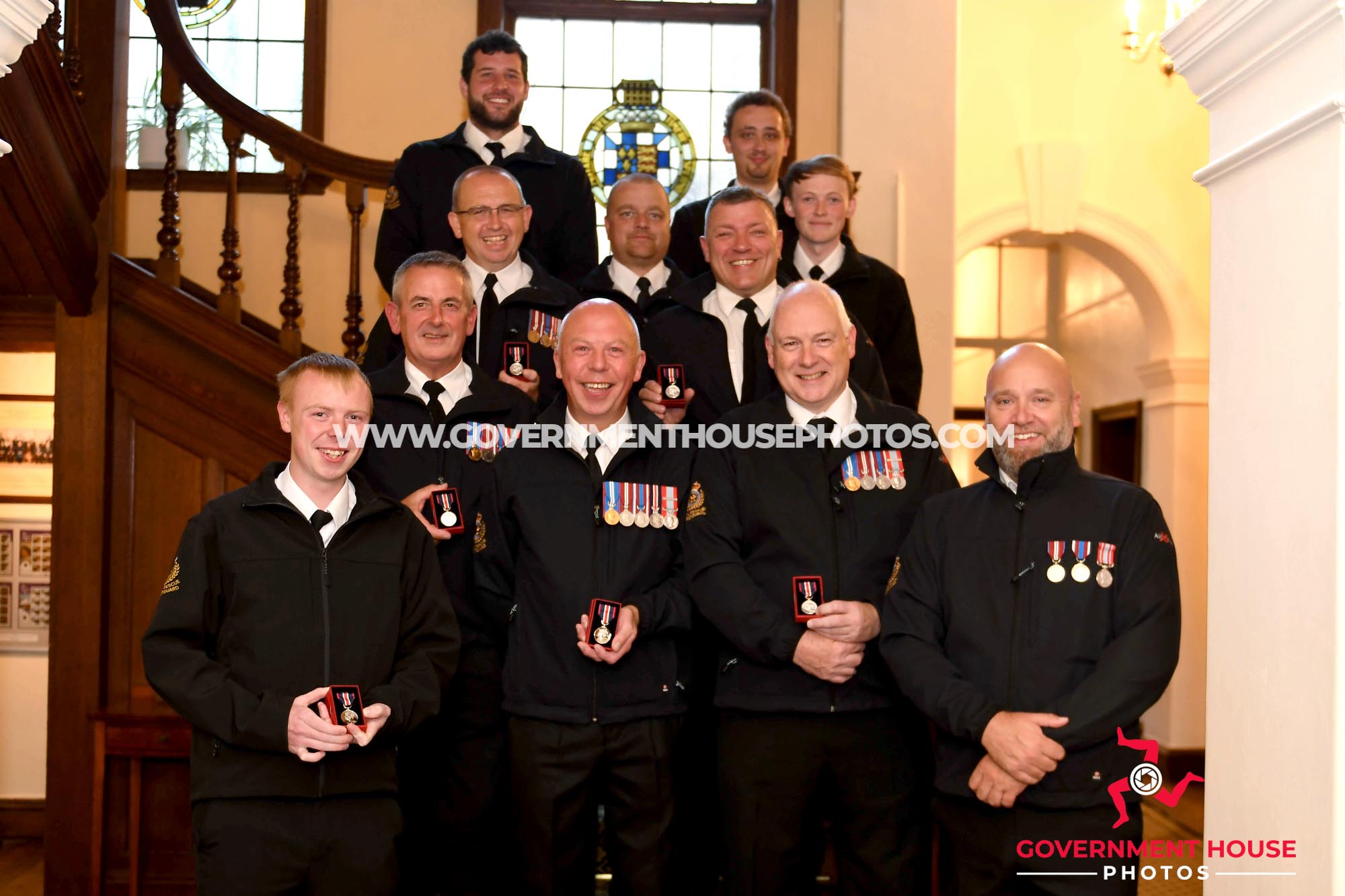 Coastguard awards at Government House - Douglas Coastguard