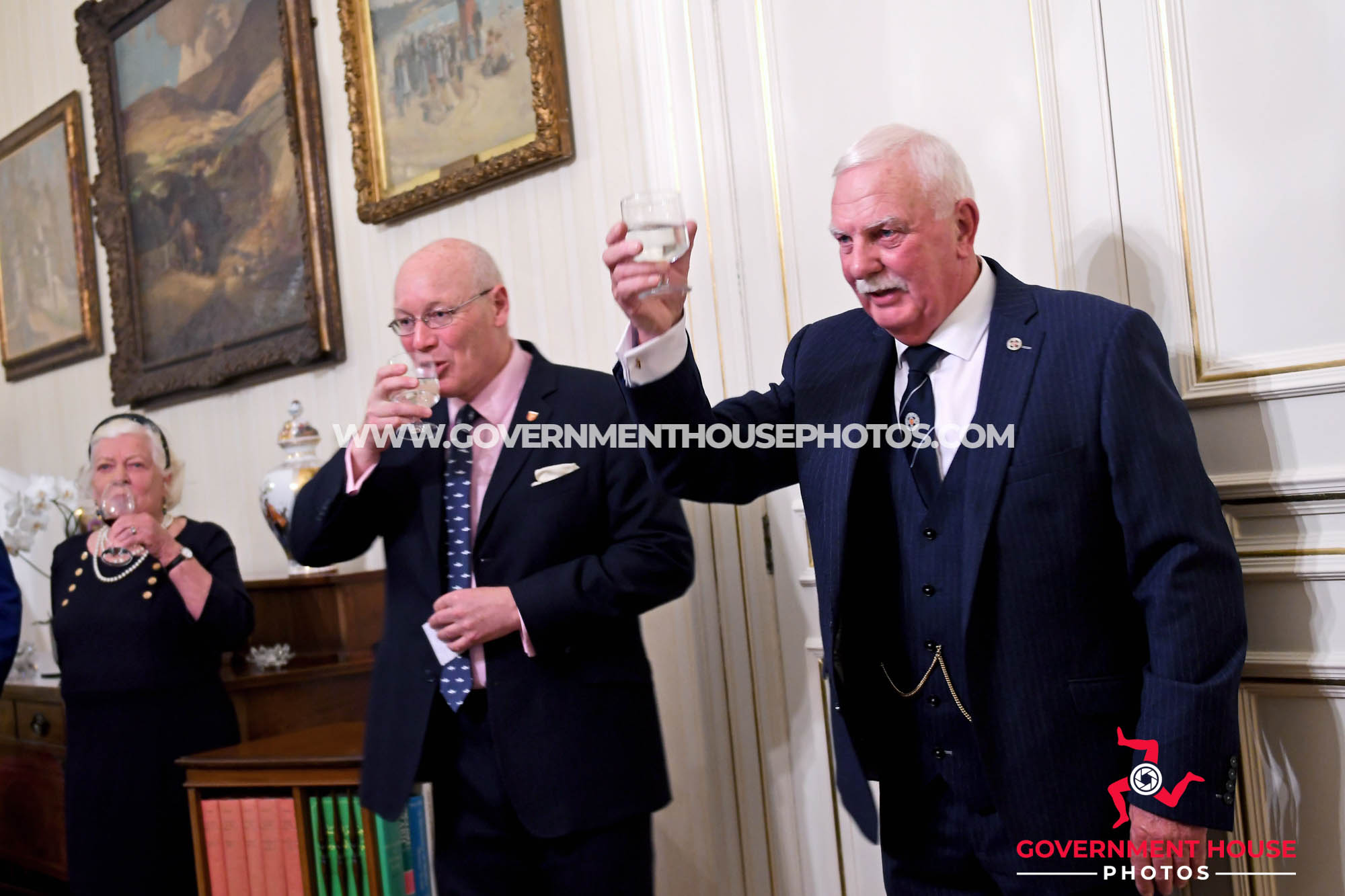 A reception at Government House for Stephen Carter, Captain of the Parish of Lonan, who was awarded an MBE in the King's Birthday Honours List 2024
