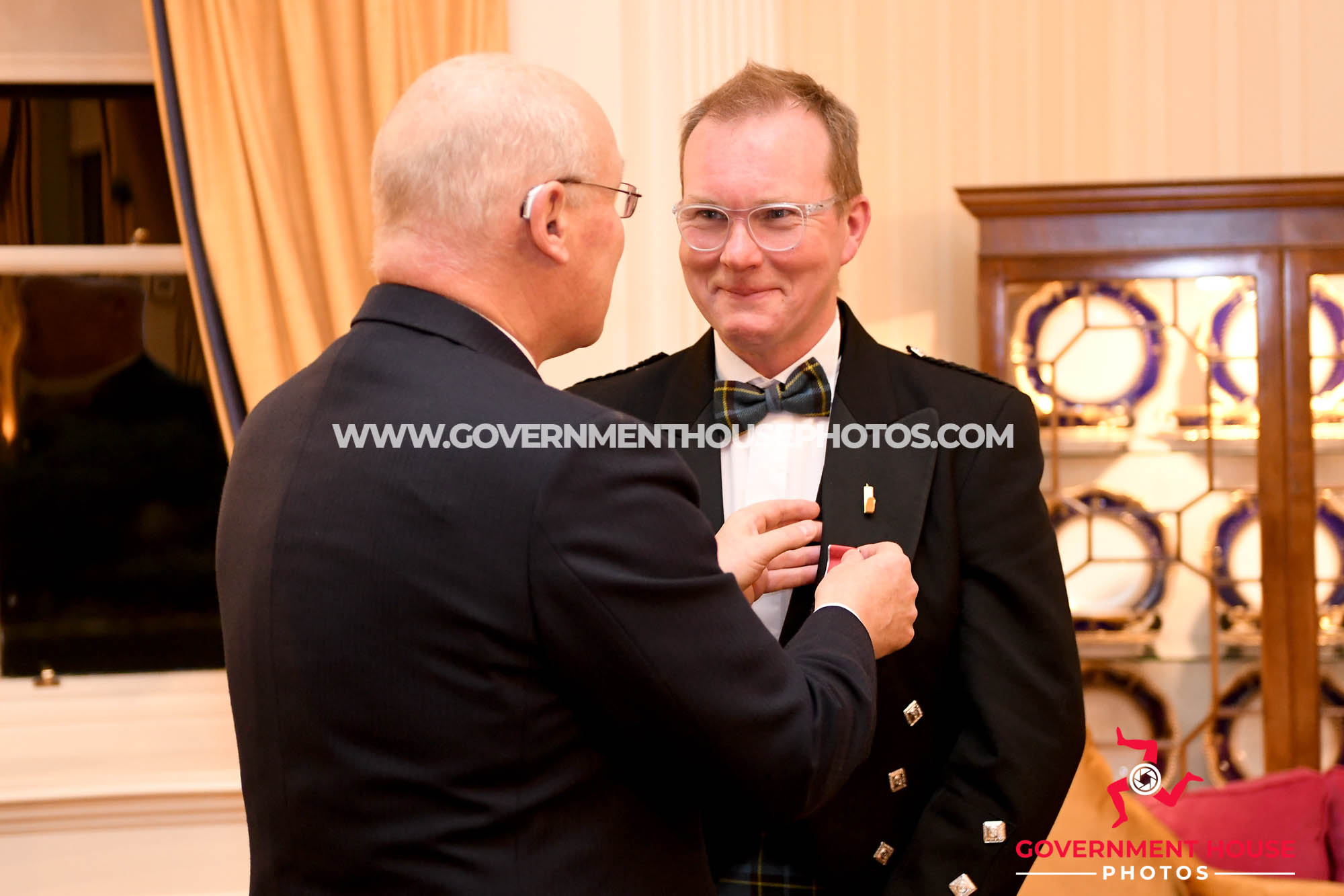 BEM investiture at Government House for Richard ‘Milky’ Quayle at Government House, Isle of Man -