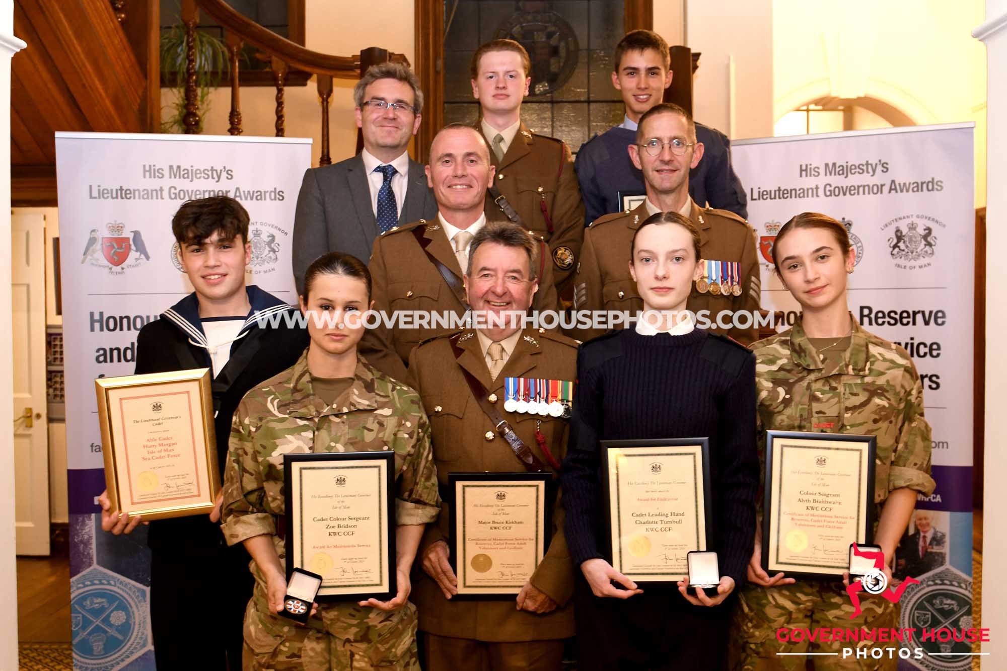 The annual Cadets’ Investiture and Awards at Government House, Isle of Man -